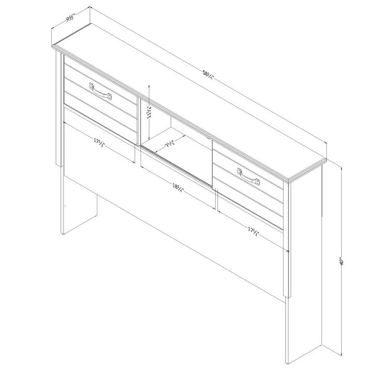 Asten Full Bookcase Headboard Fall Oak