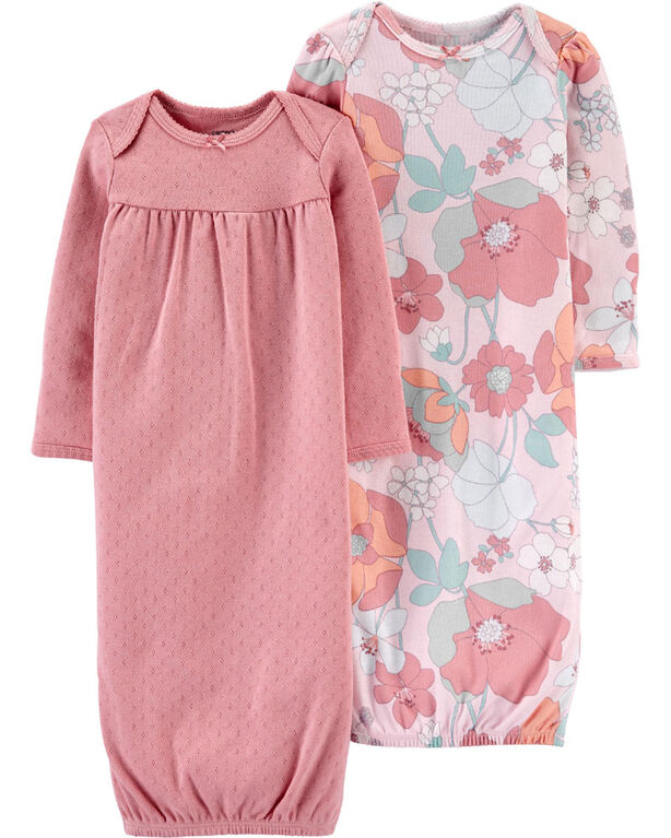 Carter's 2Pack Sleeper Gowns Pink 3 Months Babies R Us Canada
