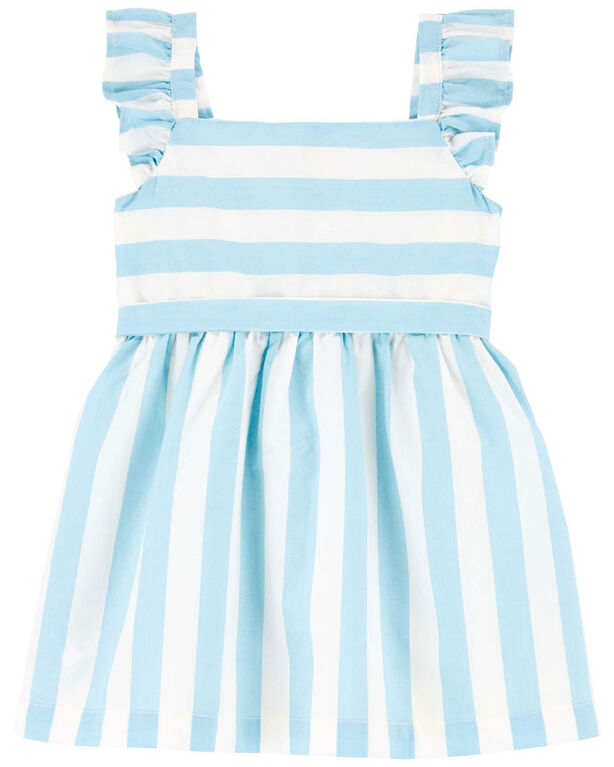 Carter's Striped Flutter Dress Blue