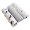 Koala Baby - 3 Pk Muslin Swaddle - Grey Safari