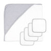 Grey Striped Bath Set