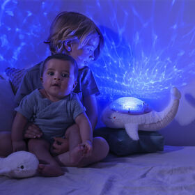 Cloud b Tranquil Whale Bundle w/Baby Plush Rattle White Night Light w/ Under Water Effect and Music