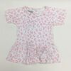 Coyote and Co. Pink & white leopard print tee with peplum - size 3-6 months