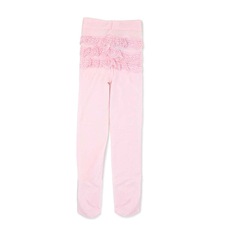 Baby Mode Signature Lot de 2 collants : rose et blanc, 2T-4T