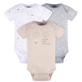 Gerber Childrenswear - 3 pack Short Sleeve Onesies - Friends - Newborn