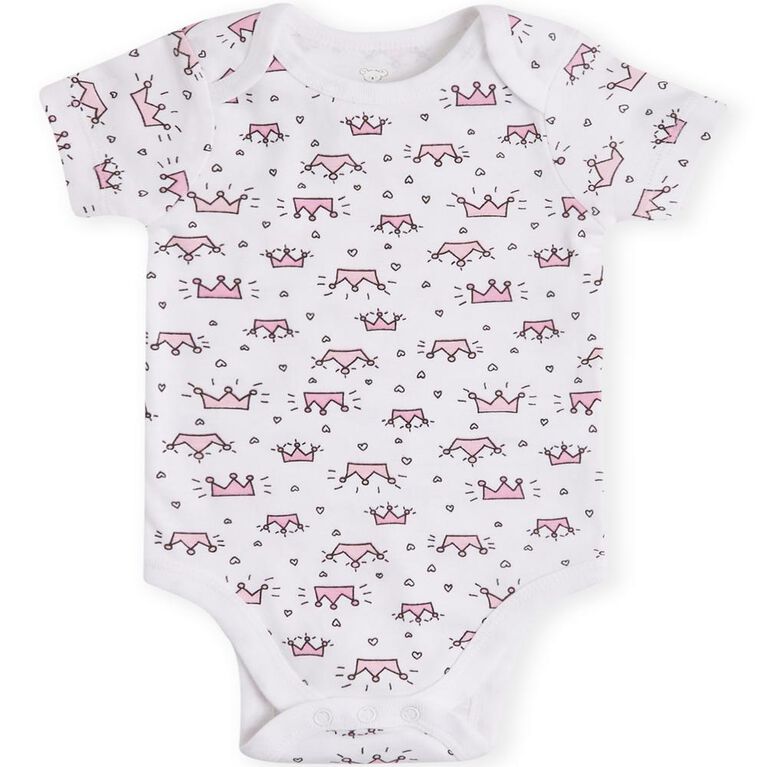 Koala Baby 4 Pack Short Sleeve Bodysuit Pink