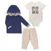 Rococo 3 Piece Cardigan Set - Blue, 6 Months
