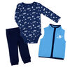 Baby Mode 3 Piece Vest Set: Navy Galaxy