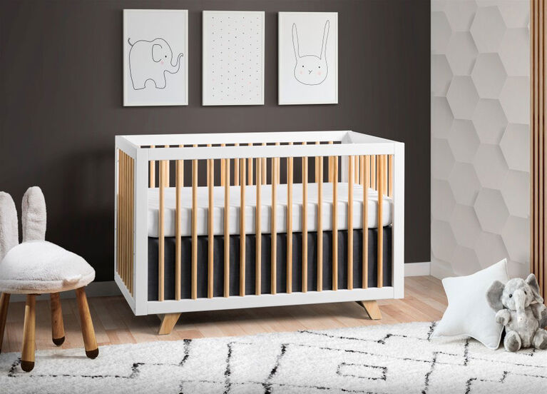 Couchette Convertible Oxford Baby Visby 3-en-1 Blanc/Naturel – Notre exclusivité