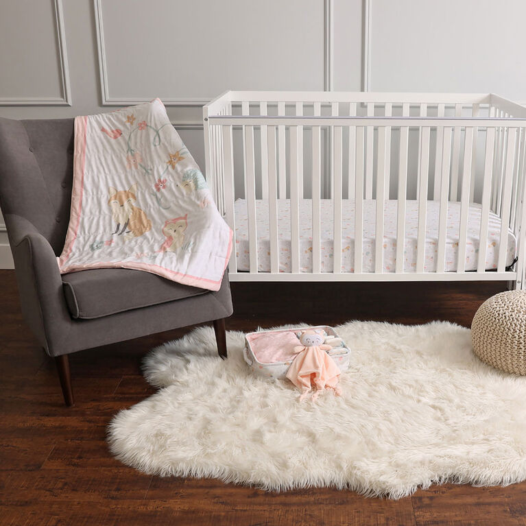 5 Piece Nursery Bundle, Pink Woodland