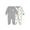 Koala Baby Unisex 2-Pack Sleeper- 'Rainbow' Grey,Yellow  9-12 Months