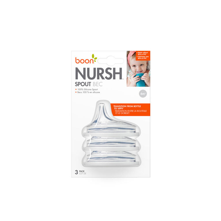 Bec en silicone de Boon NURSH 3 pk