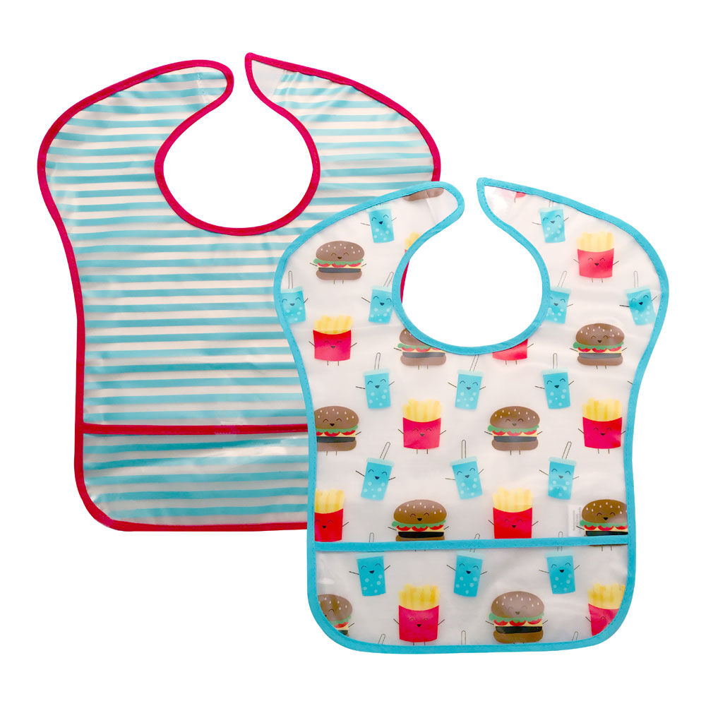 Koala Baby 2 Pack EZ Wipe Toddler Bibs