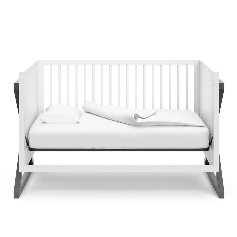 Storkcraft Equinox 3 In 1 Convertible Crib White Grey Babies R