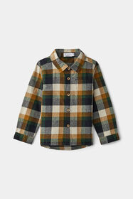 Flannel Shirt Dark Green 3-4Y