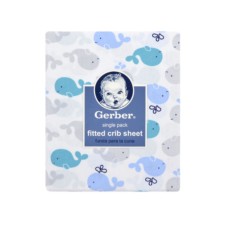Gerber Whales Fitted Crib Sheet Babies R Us Canada