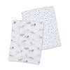 Lulujo - 2 Pack Cotton Muslin Swaddles - Puppy+Stars