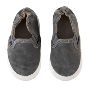 Robeez - Soft Soles Grey Leather 6-12m