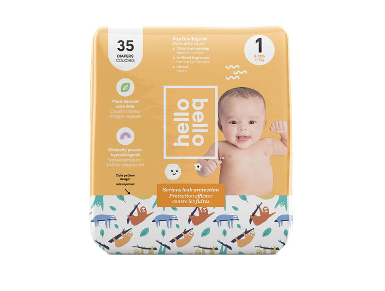 Hello Bello - Jumbo Diaper Sleepy Sloth - Size 1