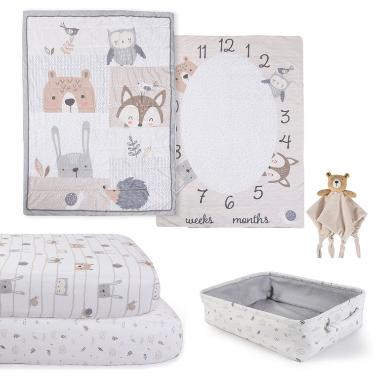 5-Piece Nursery Bundle, Woodland