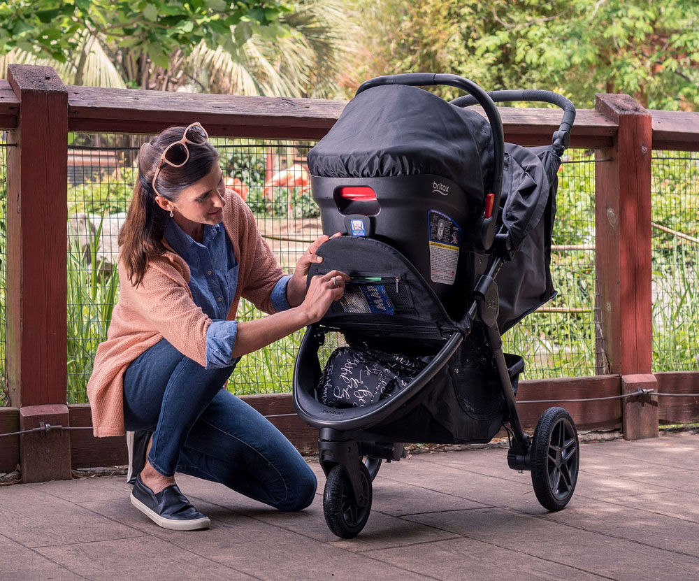 Britax b 2025 free travel system