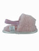 First Steps Light Pink Faux Fur Girls Slides Size 2, 3-6 months - English Edition