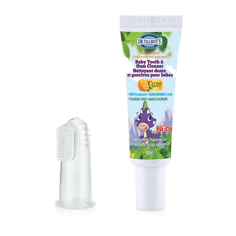 Nûby Baby Tooth & Gum Cleaner with Citroganix, 18 mL and Gum Massager