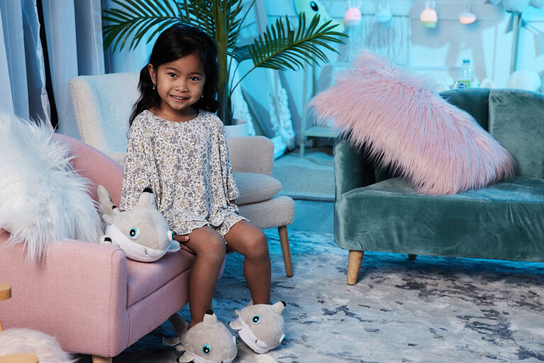 Ensemble NightBuddies and BabyBuddies Dauphin Turquoise de 15" and 5" en Peluche Yeux Lumineux