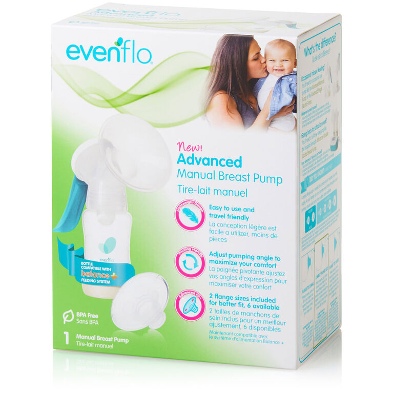 Tire-lait manuel Evenflo à la fine pointe de la technologie.
