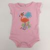 Coyote and Co. Ruffle sleeve diaper shirt - pink flamingo - size 12-18 months