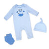 Sterling Baby Ensemble de combinaison gaufrée 3 pièces : girafe bleue 9M