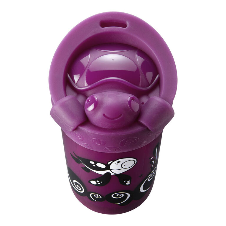 Tommee Tippee No Knock Toddler Cup with Lid, Turtle - 18+ months, 1 pack - English Edition