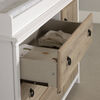 South Shore, Changing table with removable rim, drawers, and open storage - Pure White and Rustic Oak