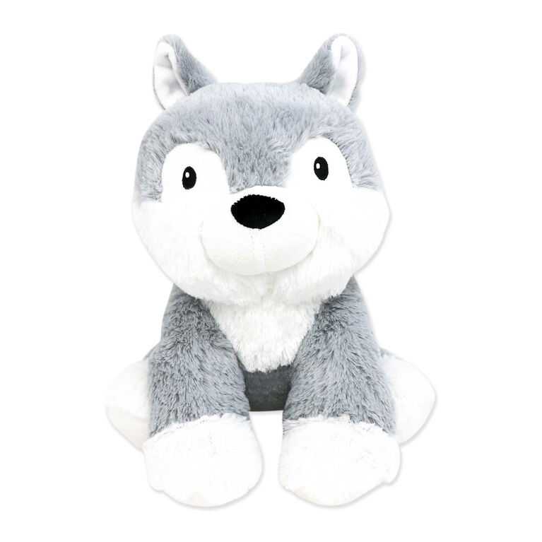 Plushies by Baby Mode Plush Grey Wolf Toy- 11"