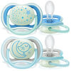 Philips Avent Ultra Air Nighttime Pacifier, 6-18 months, various colors, 2 pack