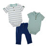 Mode bébé Ensemble pantalon 3 pièces : bleu aqua
