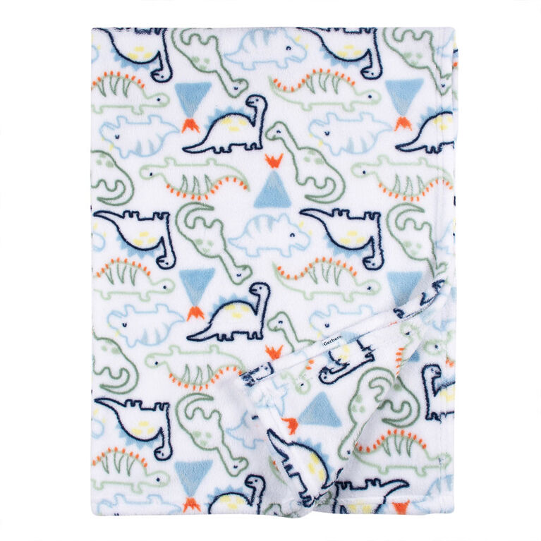 Gerber Childrenswear - 2 piece Blanket + Security Set - Dino | Babies R ...