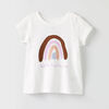3-6m t-shirt droit - blanc