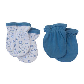 Koala Baby 2 Pack Baby Mittens - Blue Clouds