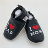 Tickle-toes Black I Love Mom/Dad 100% Soft Leather Shoes 18-24 Months