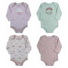 Rococo 4 Pk Bodysuit - Assorted colors, 0-3 Months