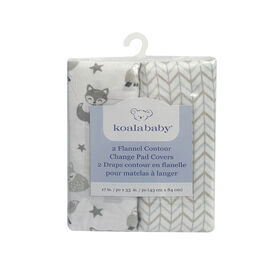 Koala Baby 2 pack flannel change pad cover Fox