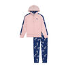 PUMA - Zip Uphoodie & Aop Legging Set Almond Blossom 6-9 Months