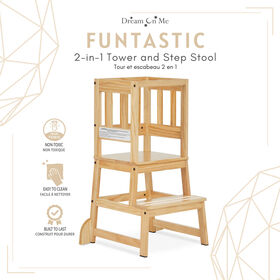 2-In-1 Learning TowerandStep Stool Natural