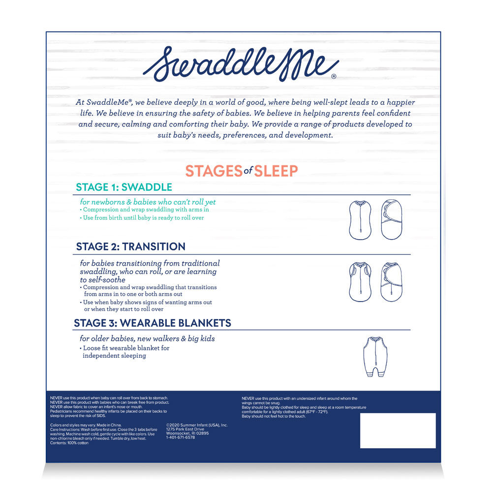 Swaddleme 2 Pack Pod Baby Bows Stage 1 Sm