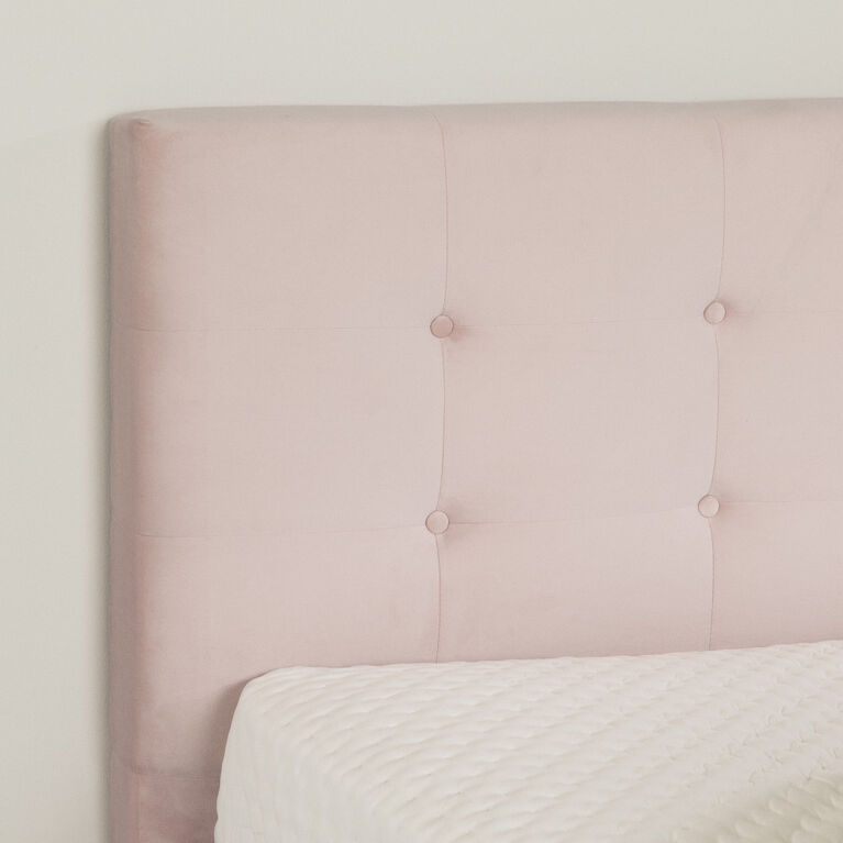 Maliza Twin Upholstered Bed Pale Pink