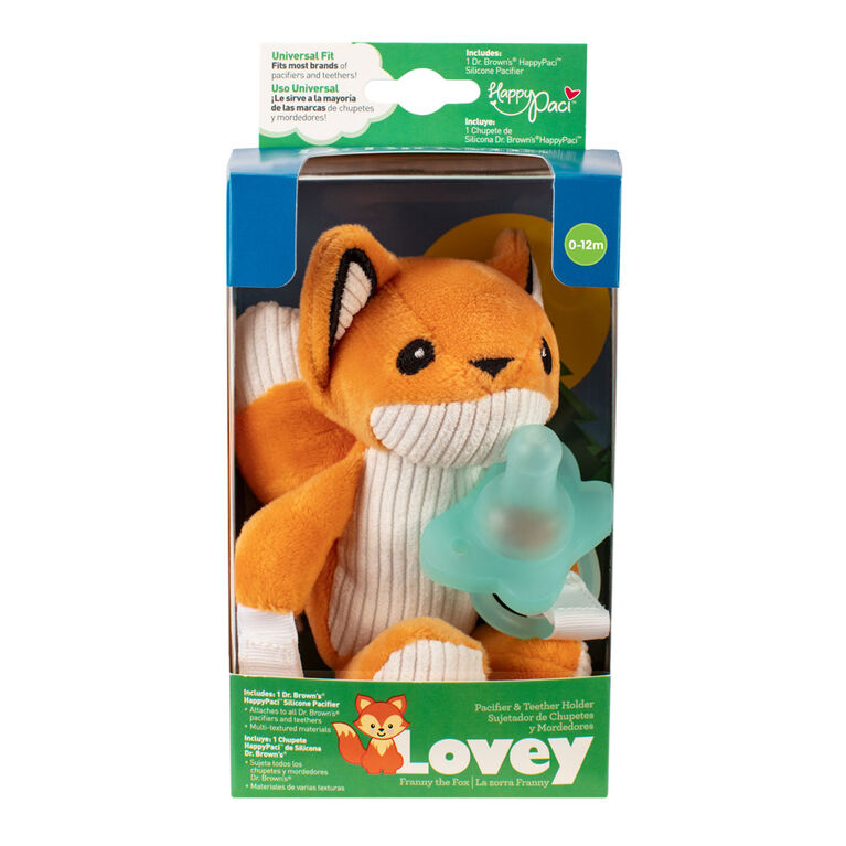 Dr. Brown's Fox Lovey Pacifier and Teether Holder