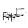 Cotton Candy Twin Metal Platform Bed BK