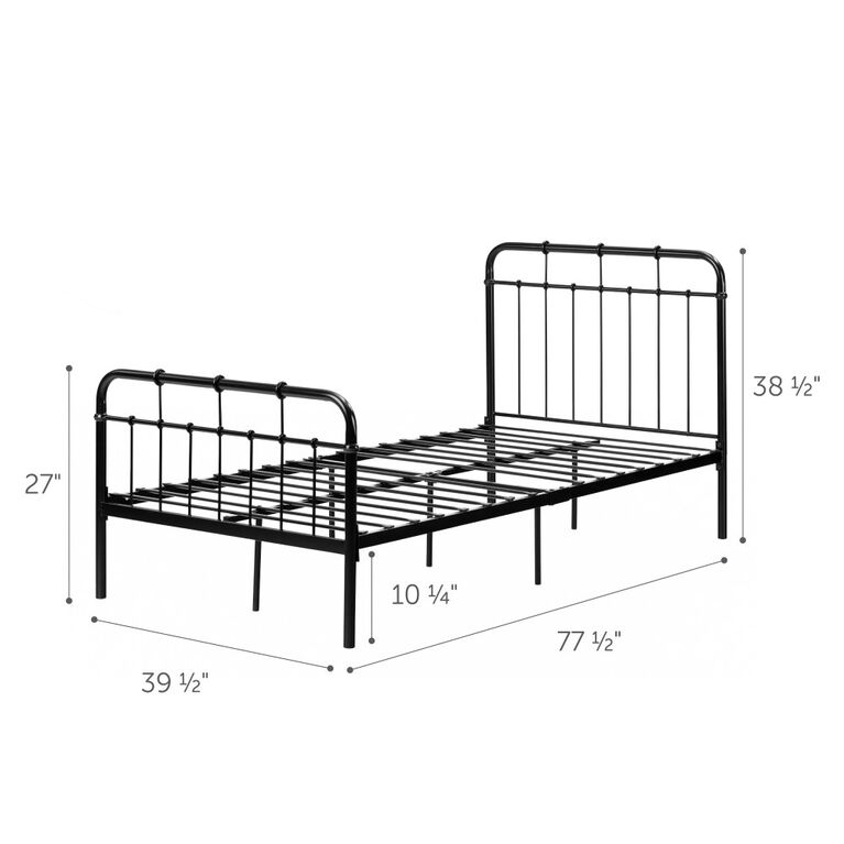 Cotton Candy Twin Metal Platform Bed BK