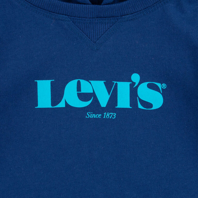 Levis Hooded Graphic Romper - Estate Blue -Size 24M